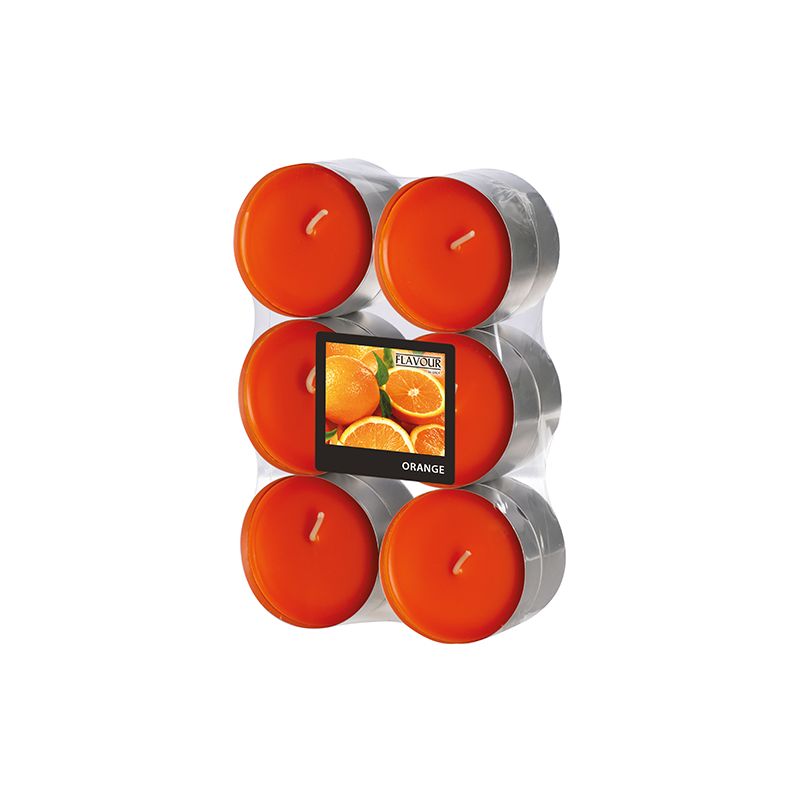 Maxi Duftteelichter, Orange, Ø 58 mm · 24 mm, "Flavour" - Bild 1