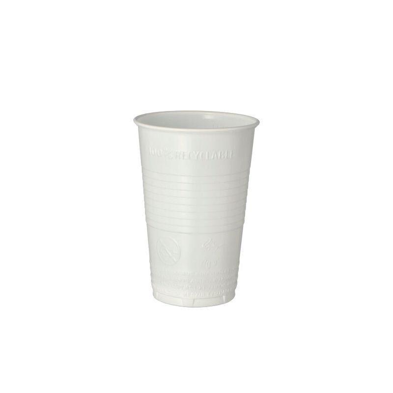 Plastikbecher (PP), 0,3 l Ø 7,8 cm · 11,3 cm weiss - Bild 1