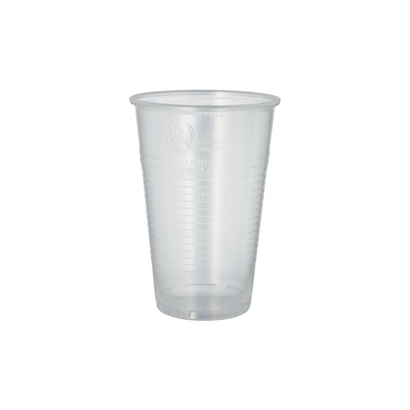 Plastikbecher (PP), 0,5 l Ø 9,5 cm · 13,7 cm transparent mit Schaumrand - Bild 1