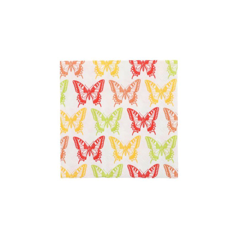 Servietten, 3-lagig 1/4-Falz 33 x 33 cm "Butterflies" - Bild 1