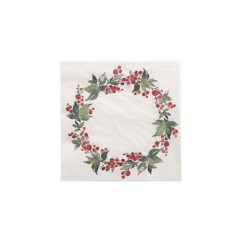 Servietten, 3-lagig 1/4-Falz 33 x 33 cm "Holly Crown" - Bild 1