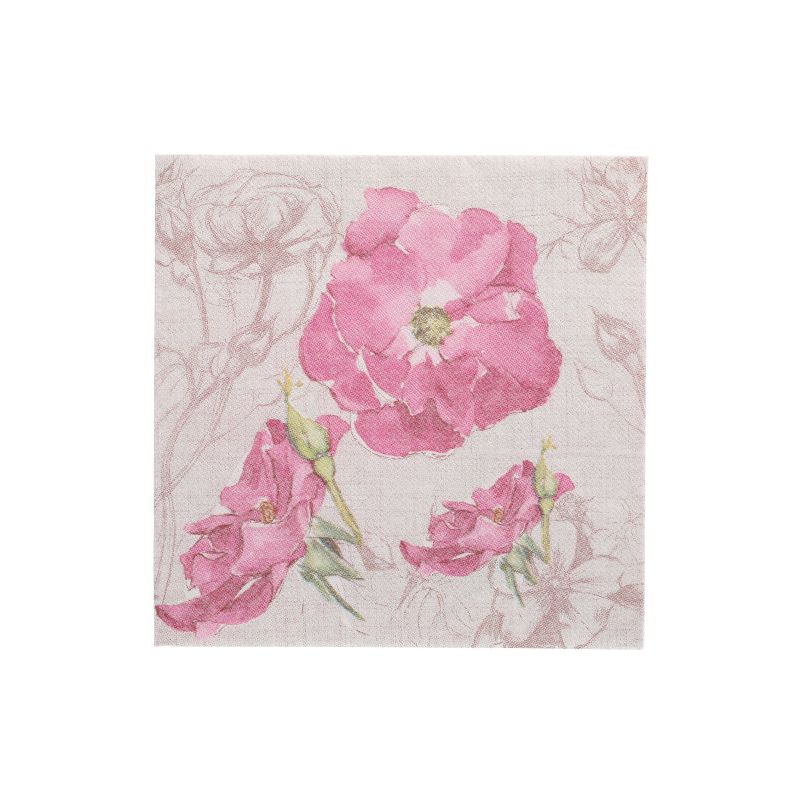 Servietten "ROYAL Collection" 1/4-Falz 40 x 40 cm lila "Blossom" - Bild 1