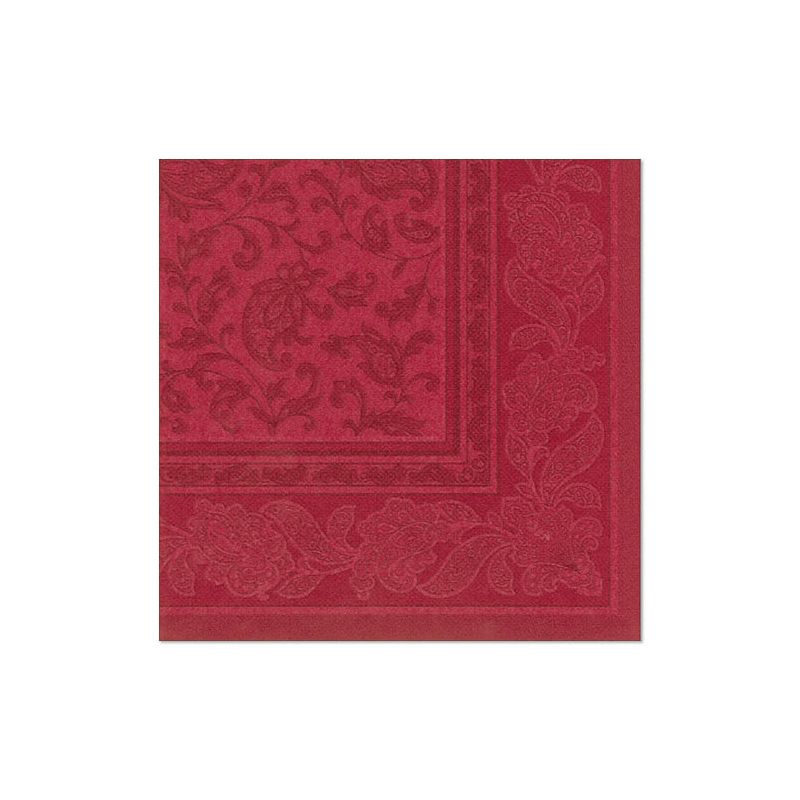 Servietten, bordeaux "ROYAL Collection" 1/4-Falz 40 x 40 cm "Ornaments" - Bild 1