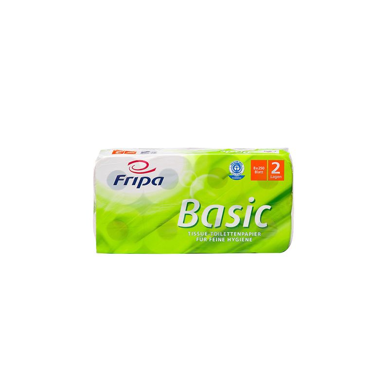 Toilettenpapier 2-lagig, "Basic" weiss, 250 Blatt pro Rolle - Bild 1