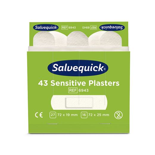 Salvequick Sensitive Pleisters voor gevoelige huid (43 stuks) wit, navulling 1