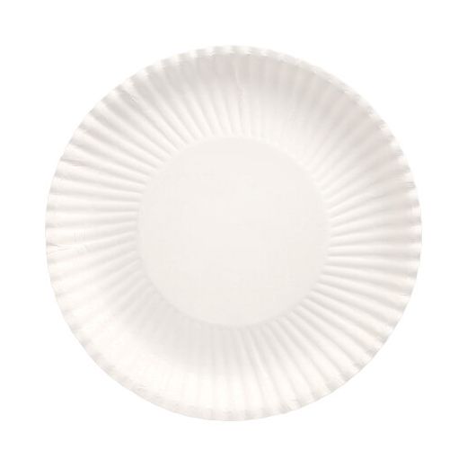 Diep bord kraft karton "pure" rond Ø 22 cm · 3 cm FSC wit 1