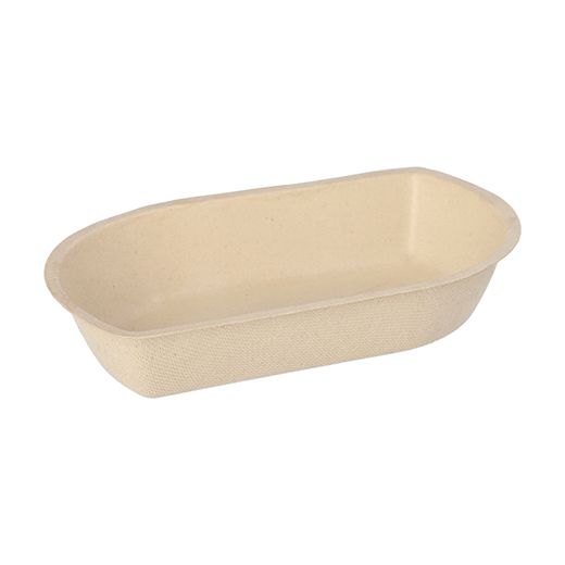 Bio snackbakje suikerriet 12,2 x 19,4 x 3,6 cm PFAS-vrij & plasticvrij frietbakje bagasse naturel 1