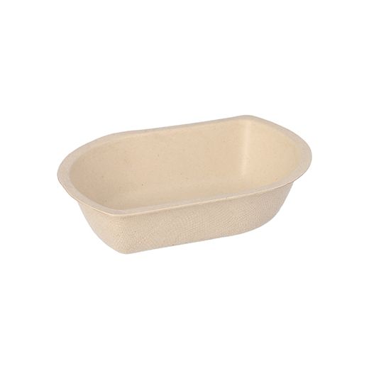 Bio snackbakje suikerriet 9,7 x 13,2 x 3,1 cm PFAS-vrij & plasticvrij frietbakje bagasse naturel 1