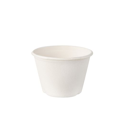 Bio schaal suikerriet "pure" 100 ml PFAS-vrij dressing cup wit 1