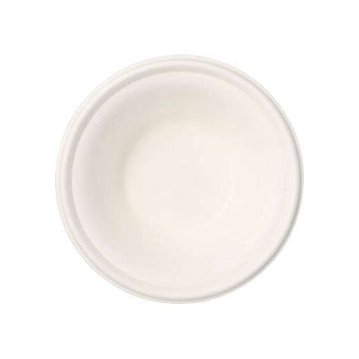 Bio schaal suikerriet "pure" 380 ml Ø 15,5 cm PFAS-vrij bagasse wit  1