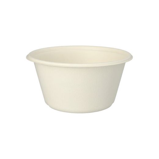 Bio suikerriet schaal "pure" 1000 ml Ø 16,4 cm · 8 cm PFAS-vrij bagasse bowl soepkom wit 1