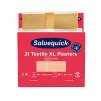 Navulling Salvequick Textielpleister XXL rood 21 pleister voor pleisterdispenser refill 