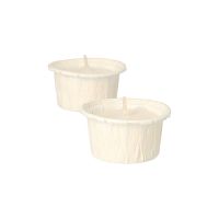 Duurzame theelichtjes in een vuurvaste papieren cup Ø 42 mm plasticvrij & vegan retailverpakking wit