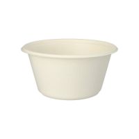 Bio suikerriet schaal "pure" 1000 ml Ø 16,4 cm · 8 cm PFAS-vrij bagasse bowl soepkom wit