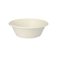 Bio suikerriet schaal "pure" 600 ml Ø 16,4 cm · 5 cm PFAS-vrij bagasse bowl soepkom wit