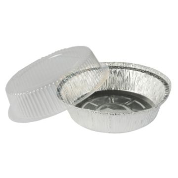 Aluminium schalen met deksels rond 770 ml Ø 18,2 cm · 8 cm