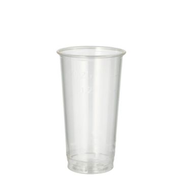 Drinkbeker voor bier / koude dranken, PLA "pure" 0,2 l / 0,25 l /  Ø 7,05 cm · 12,4 cm glashelder 