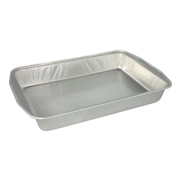 Braadslede, braadschaal, aluminium rechthoekig 3,15 l; 25 x 36,6 cm