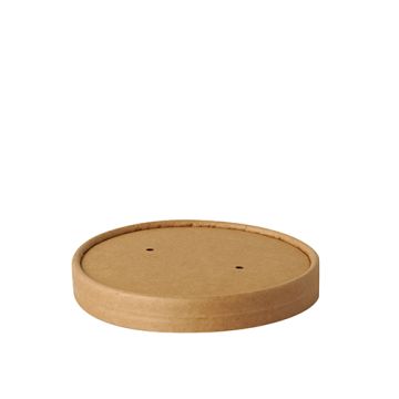 Deksel voor soep cup, karton rond Ø 11,5 cm · 1,6 cm bruin