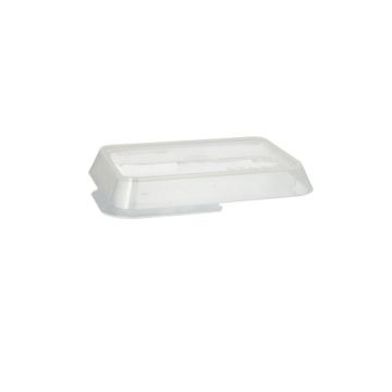 Rechthoekige deksel voor herbruikbare menuschalen 15,6 x 11,7 x 2,5 cm doorzichtig reusable 