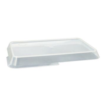 Rechthoekige deksel voor herbruikbare menuschalen 15,6 x 23,4 x 2,5 cm doorzichtig reusable 