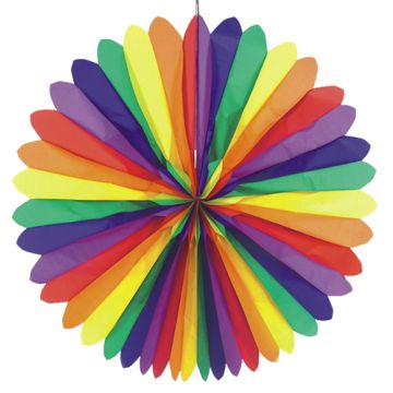 Decoratiewaaier Ø 120 cm "Rainbow" brandvertagend