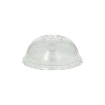 Deksel, PLA "pure" rond Ø 9,5 cm · 4,5 cm glashelder met gat