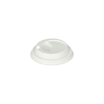 Deksels met drinkopening voor koffiebekers 89144, PS "To Go" rond Ø 7,03 cm · 1,8 cm wit