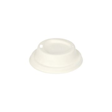 Dome Deksel van suikerriet "pure" rond Ø 8 cm · 2,5 cm wit