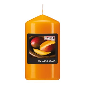 "Flavour by GALA" Geurstompkaarsen Ø 58 mm · 110 mm perzik - Mango-Papaya