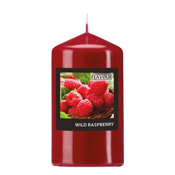 "Flavour by GALA" Geurstompkaarsen Ø 58 mm · 110 mm wijnrood - Wild Raspberry