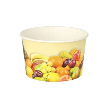 Ijsbekers, karton rond 250 ml Ø 10 cm · 6 cm "Fruit"