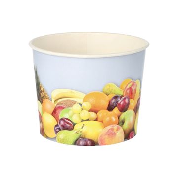 Ijsbekers, karton rond 500 ml Ø 11 cm · 8,3 cm "Fruit"