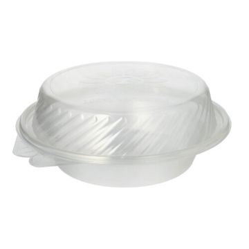 Deli en saladebakje met klapdeksel PP rond 950 ml, 8,7 x 22 x 21,5 cm