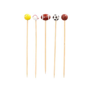 Fingerfood prikker 12,5 cm balsporten cocktailprikker fruitspies met ballen "Sport"