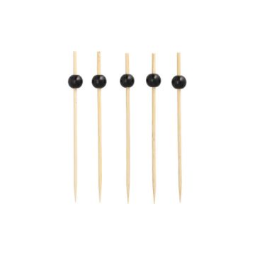 Fingerfood prikker 12 cm cocktailprikker zwarte parel "Black Pearl"