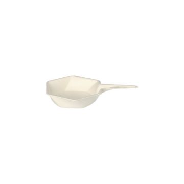 Bio amuse schaal suikerriet "pure" 15 ml 9,5 x 6,3 cm PFAS-vrij steelpan wit