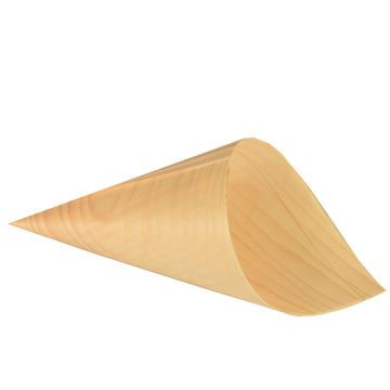 Fingerfood /  amuse cone, hout "pure" Ø 12,5 cm · 24 cm