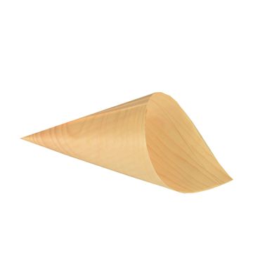 Fingerfood / amuse cone, hout "pure" Ø 8 cm · 15,5 cm