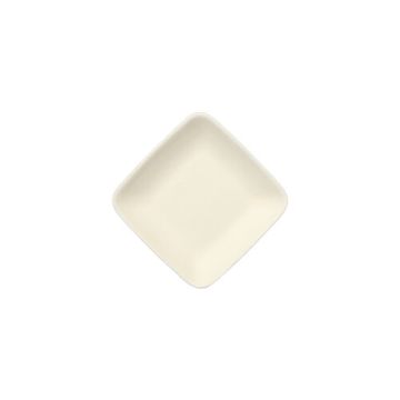 Amuse fingerfood bordje suikerriet "pure" vierkant 6,5 x 6,5 cm, PFAS-vrij, wit