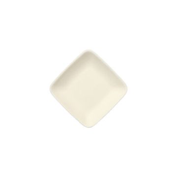 Amuse fingerfood bordje van suikerriet "pure" vierkant 6,5 x 6,5 cm, PFAS-vrij wit