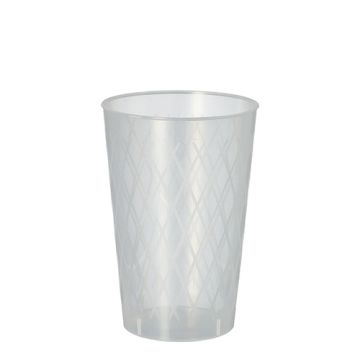 Herbruikbare drinkbekers met ruitpatroon 0,25 l Ø 7 cm · 10,5 cm wijnglas reusable