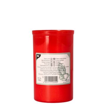 Olielicht graflicht T3 Ø 6,4 cm · 10 cm rood grafkaars met brandduur ca 2 dagen 