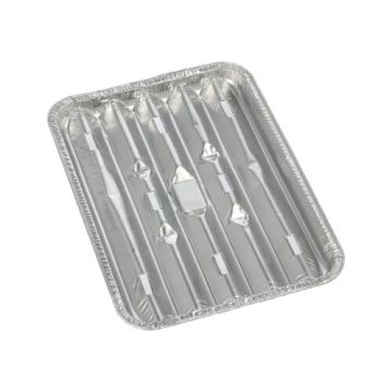 Aluminium BBQ schalen hoekig 1,4 cm x 16,3 cm x 22,7 cm