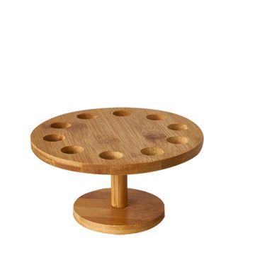 Plateau, bamboe rond Ø 18 cm · 9 cm voor 10 amuse cones