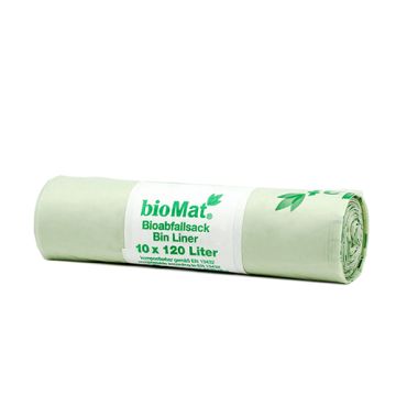 Bio compostzak op zetmeelbasis 120 l, 130 x 88 cm zonder handvat, biodegradable GFT afvalzak