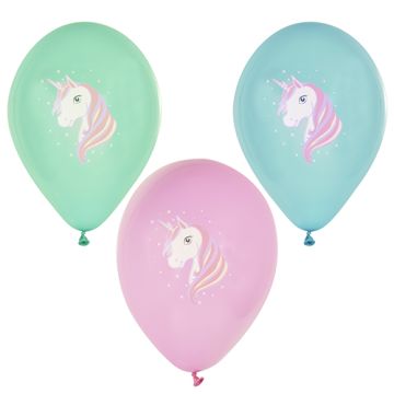 Ballonnen Ø 29 cm assorti kleuren "Unicorn"