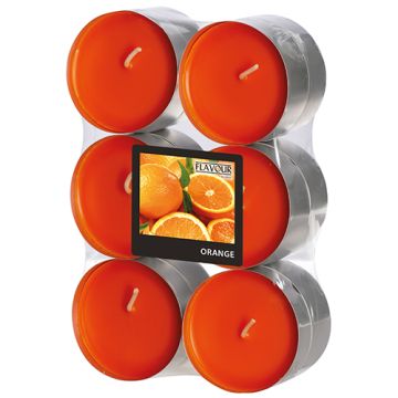 "Flavour by GALA" Maxi geurtheelichten Ø 58 mm · 24 mm oranje - Orange