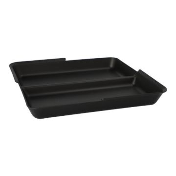 Herbruikbare menuschalen / menubakken 2-vaks 23,4 x 23,4 x 2,9 cm zwart, foodbox reusable