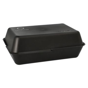 Herbruikbare food box / maaltijdbox, 23,4 x 15,6 cm zwart